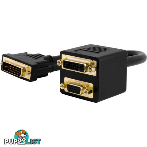 LC6094 DVI-I PLUG TO VGA + DVI-I 30CM SOCKET LEAD