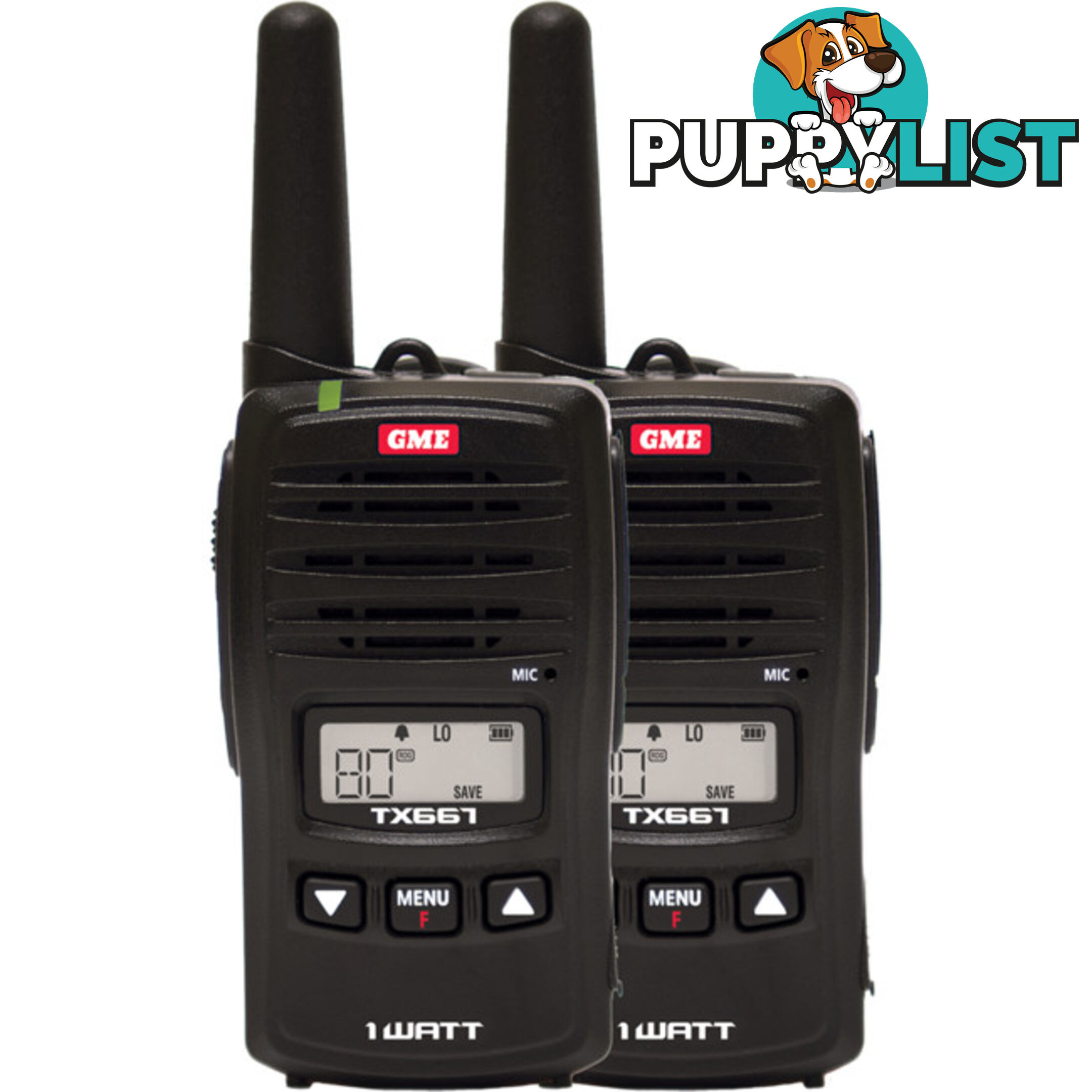 TX667TP 1W UHF CB HANDHELD TWIN PACK GME