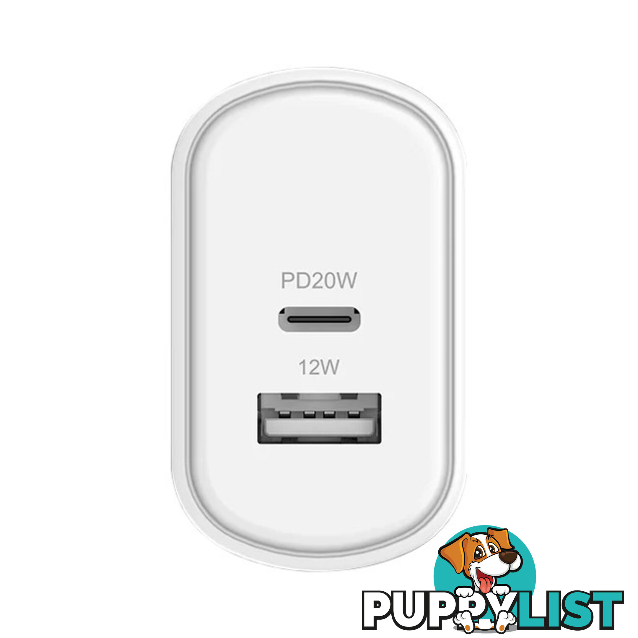 32WUCWC 32W USB-C PD DUAL PORT WALL CHARGER - WHITE