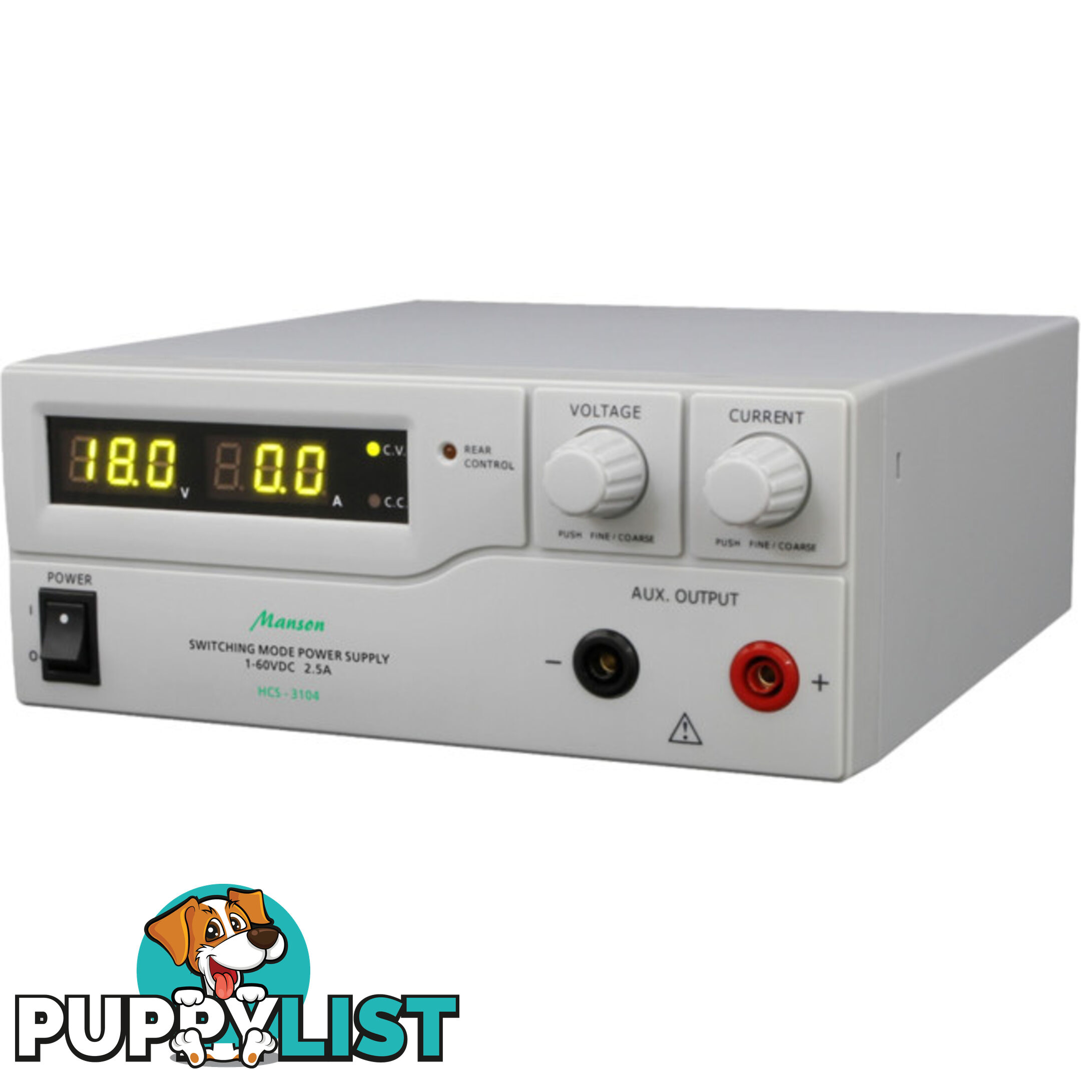 HCS3104 1-60VDC 2.5A LAB. POWER SUPPLY REMOTE PROGRAMMABLE