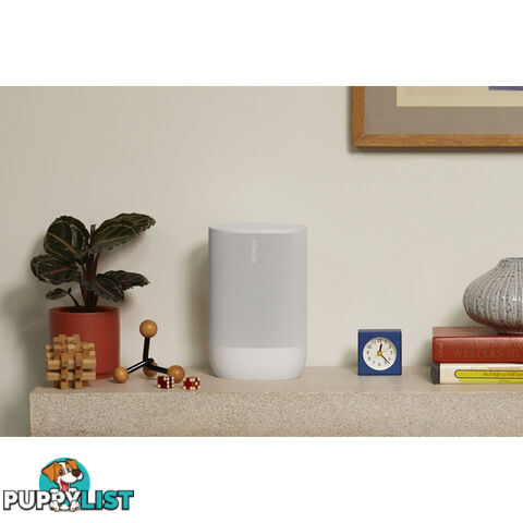 MOVE2WH BLUETOOTH & WIFI PORTABLE HOME SPEAKER APPLE AIRPLAY2- LUNAR WHITE