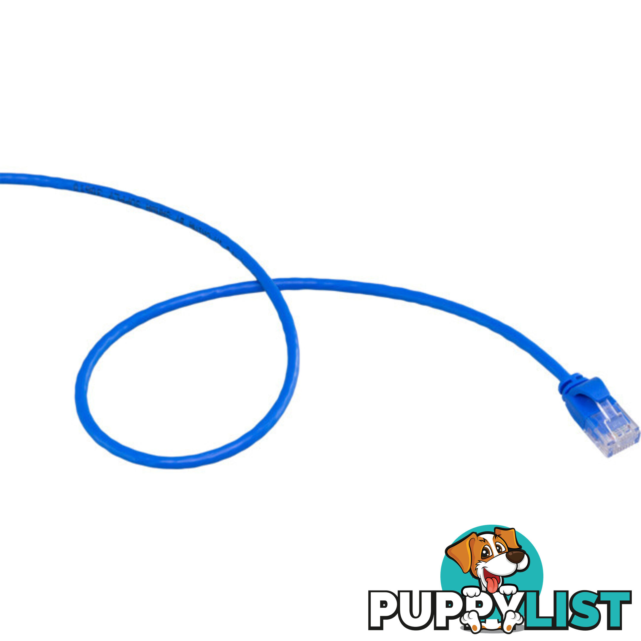 LC6SL0100BL 1M SLIM CAT6 PATCH LEAD BLUE ULTRA THIN