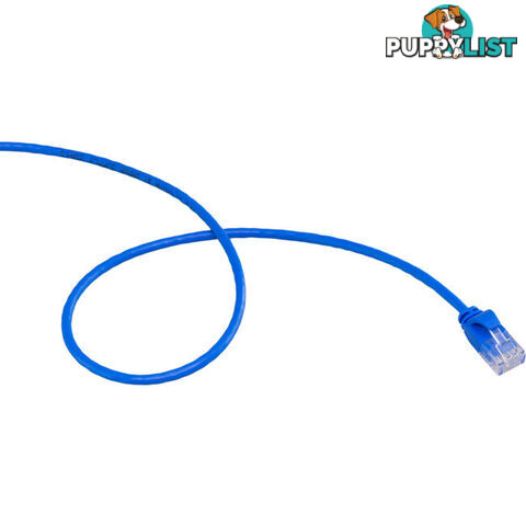 LC6SL0100BL 1M SLIM CAT6 PATCH LEAD BLUE ULTRA THIN