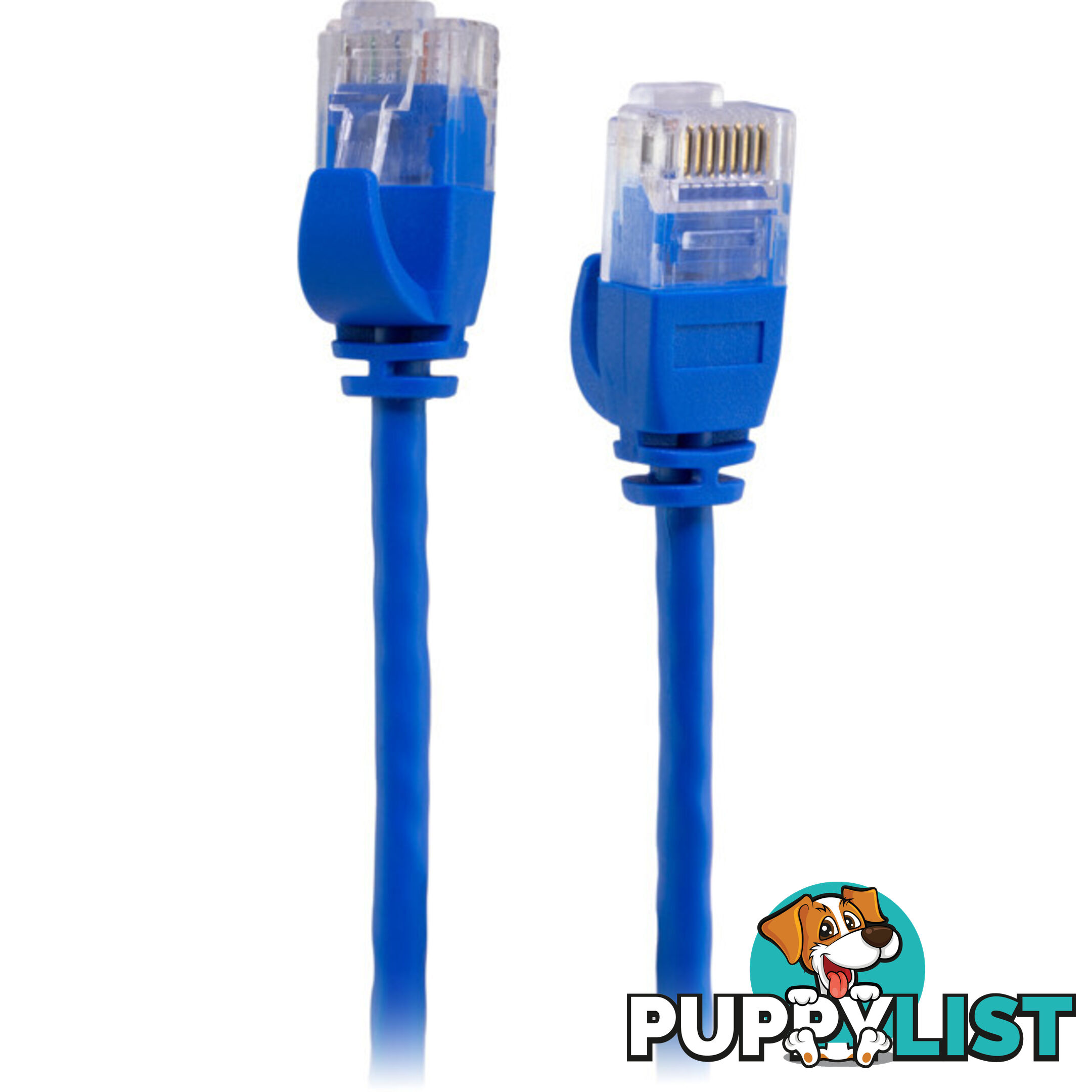 LC6SL0100BL 1M SLIM CAT6 PATCH LEAD BLUE ULTRA THIN