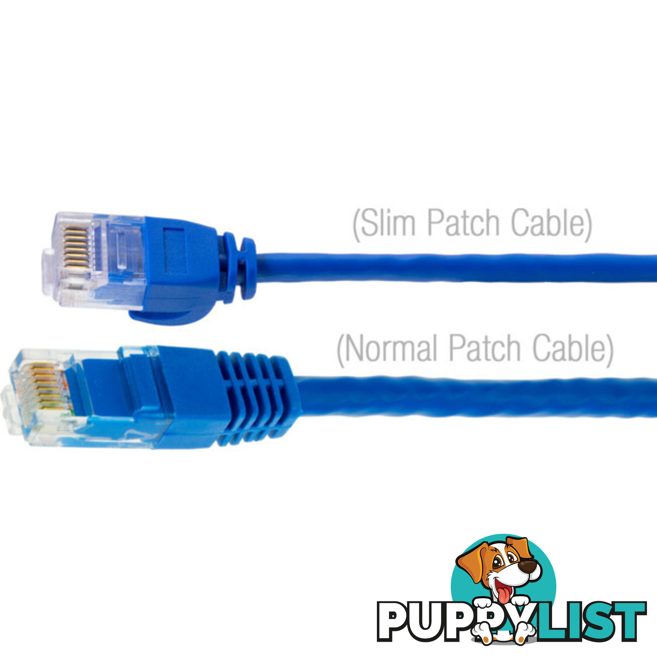 LC6SL0100BL 1M SLIM CAT6 PATCH LEAD BLUE ULTRA THIN