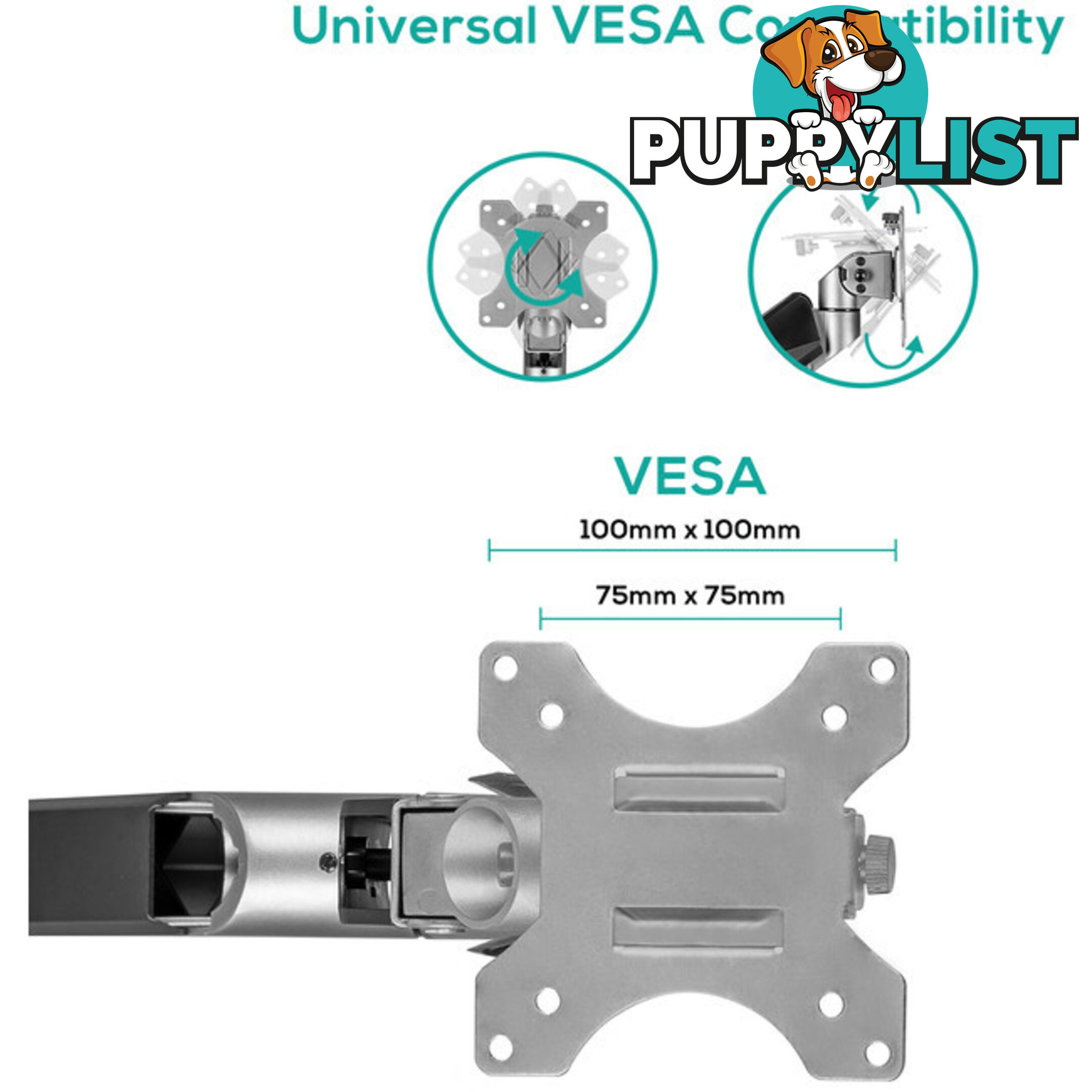 DGS01Y HEAVY DUTY GAS SPRING DUAL MONITOR ARM ACTIVIVA