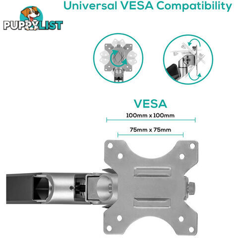 DGS01Y HEAVY DUTY GAS SPRING DUAL MONITOR ARM ACTIVIVA