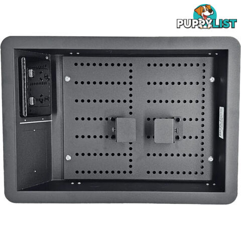 BBWBSM BLACK SMALL RECESSED WALL BOX WITH GPO