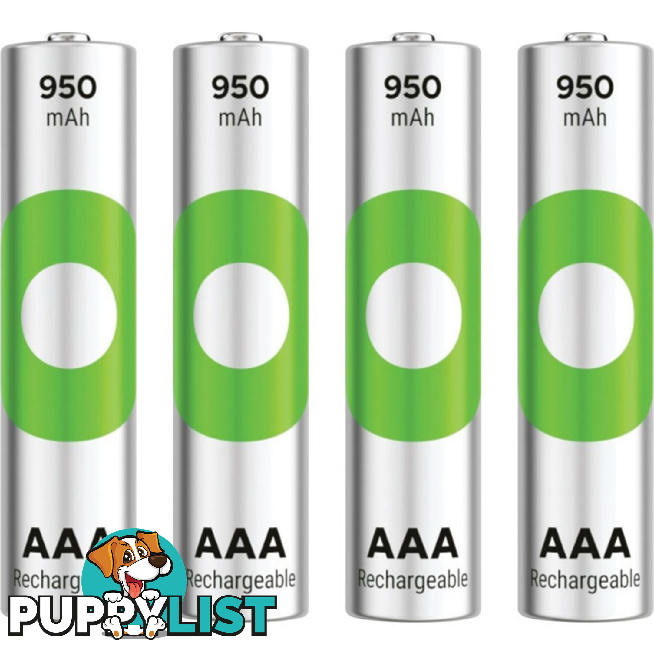 GP4AAA1000 RECYKO 950MAH AAA 4PK RECHARGEABLE BATTERIES GP