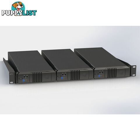 QX300A 2X 150W 1RU -1/3 SPACE COMMERCIAL POWER AMPLIFIER AUTO LOAD SENSING: 4-16 OHM, 70V-100V LNE