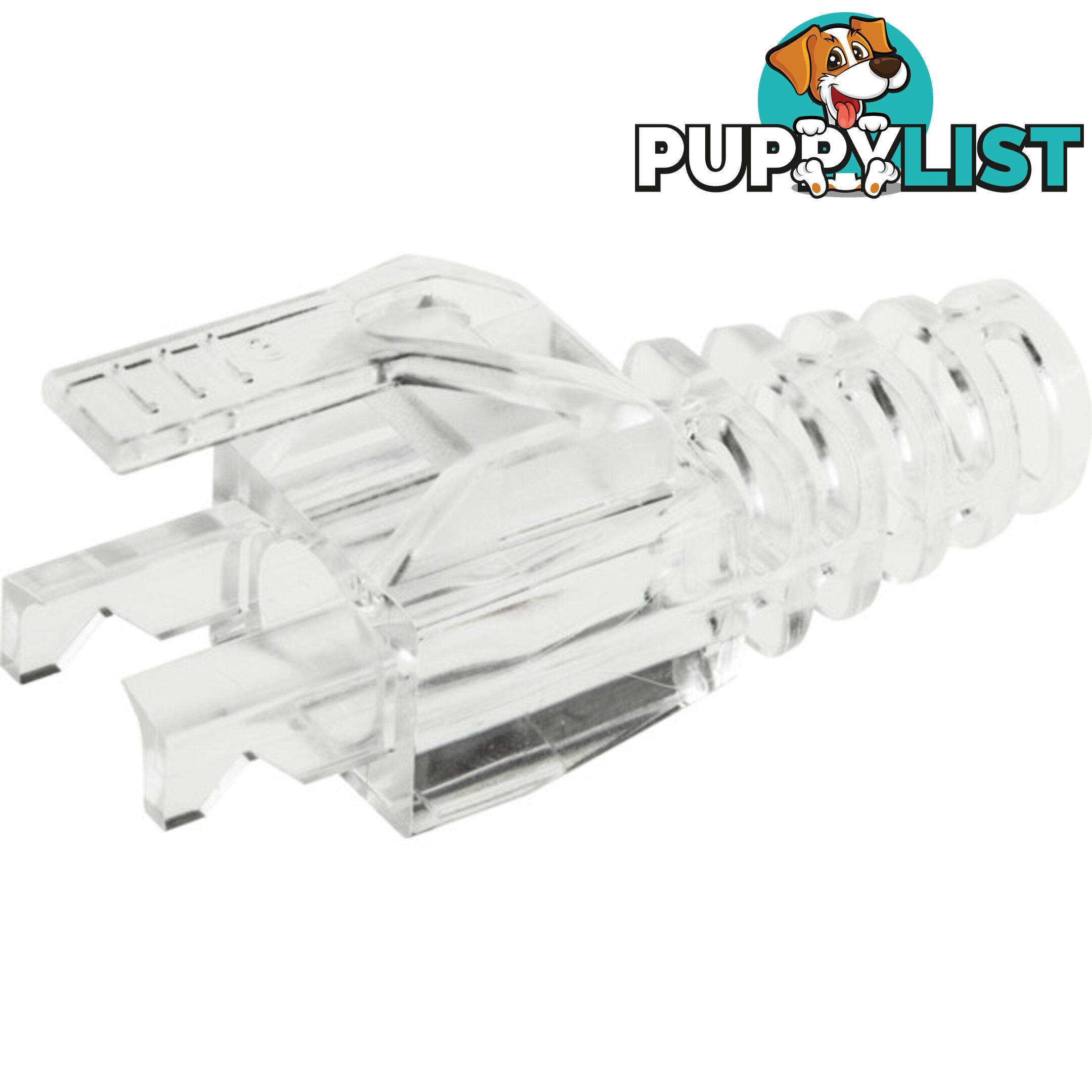 PK4085 6.5MM CLEAR RJ45 RUBBER BOOT SUITS CAT6 SNAP PLUG PK OF 100