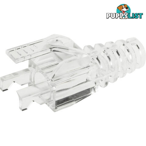 PK4085 6.5MM CLEAR RJ45 RUBBER BOOT SUITS CAT6 SNAP PLUG PK OF 100