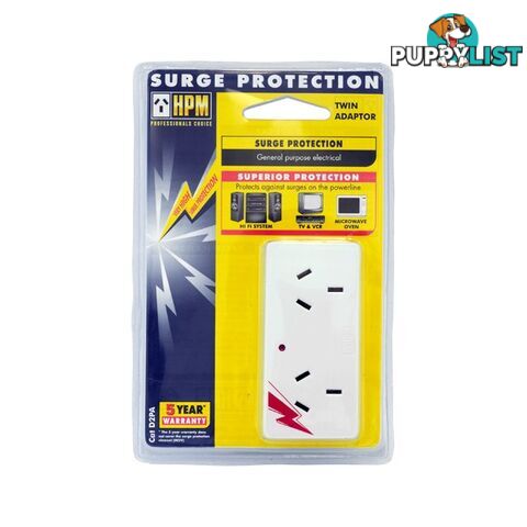 D2PA 2-WAY SURGE PROTECTOR DOUBLE ADAPTOR HPM