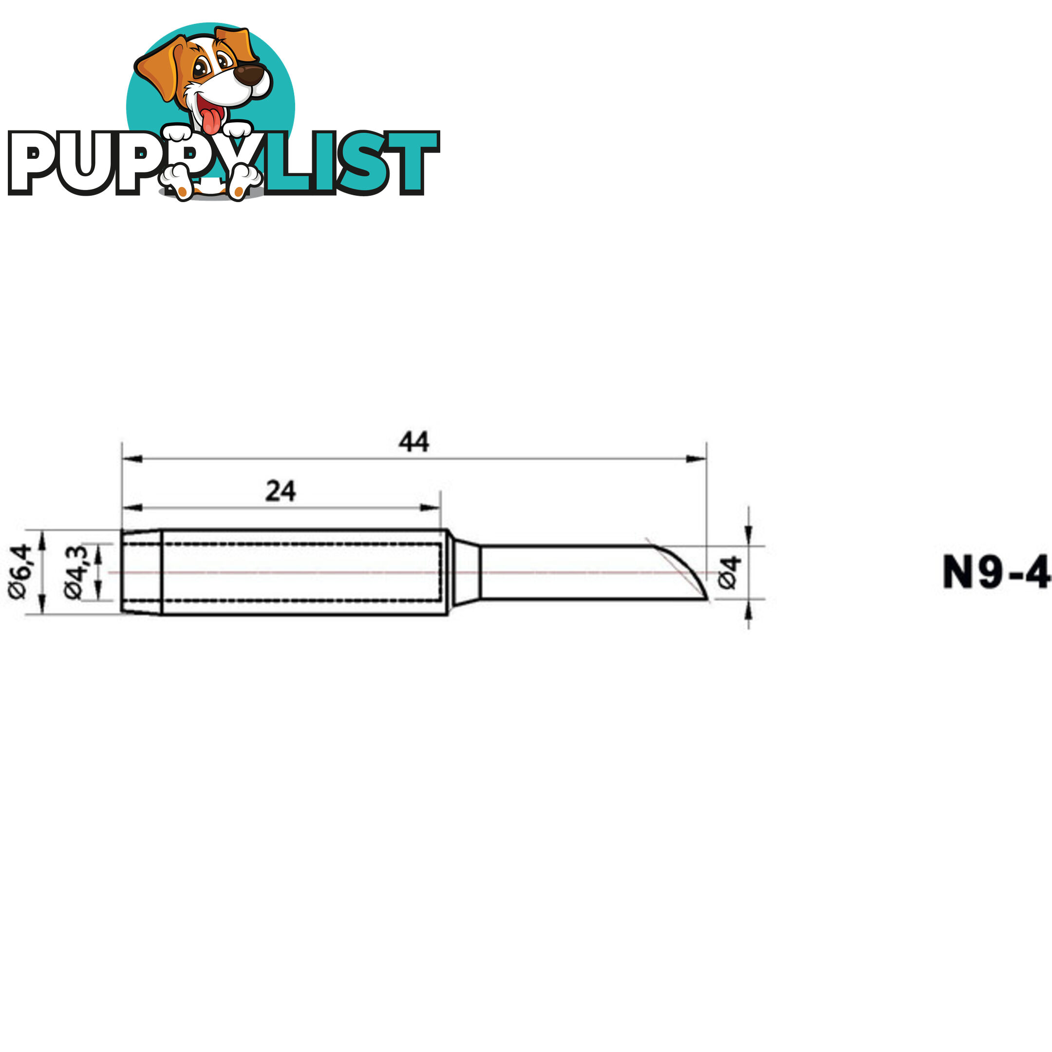 N94 4.0MM BEVEL TIP ZD8916 ZD418 REPLACEMENT SOLDERING TIP