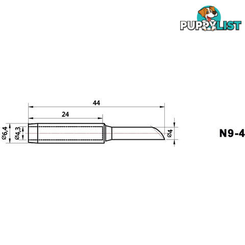 N94 4.0MM BEVEL TIP ZD8916 ZD418 REPLACEMENT SOLDERING TIP