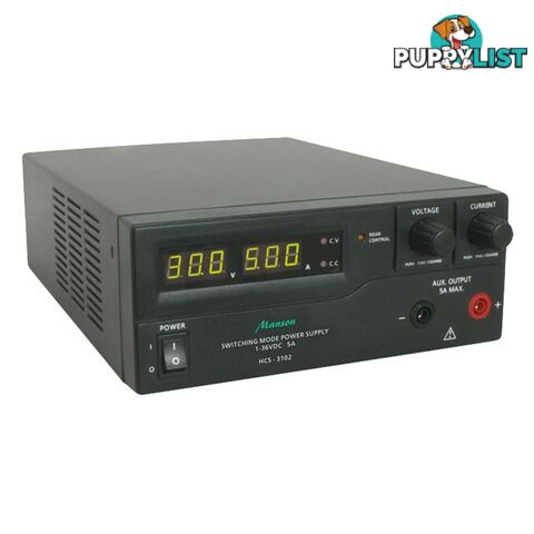 HCS3102G 1-36VDC 5A REMOTE PROGRAMMABLE SWITCHMODE POWER SUPPLY