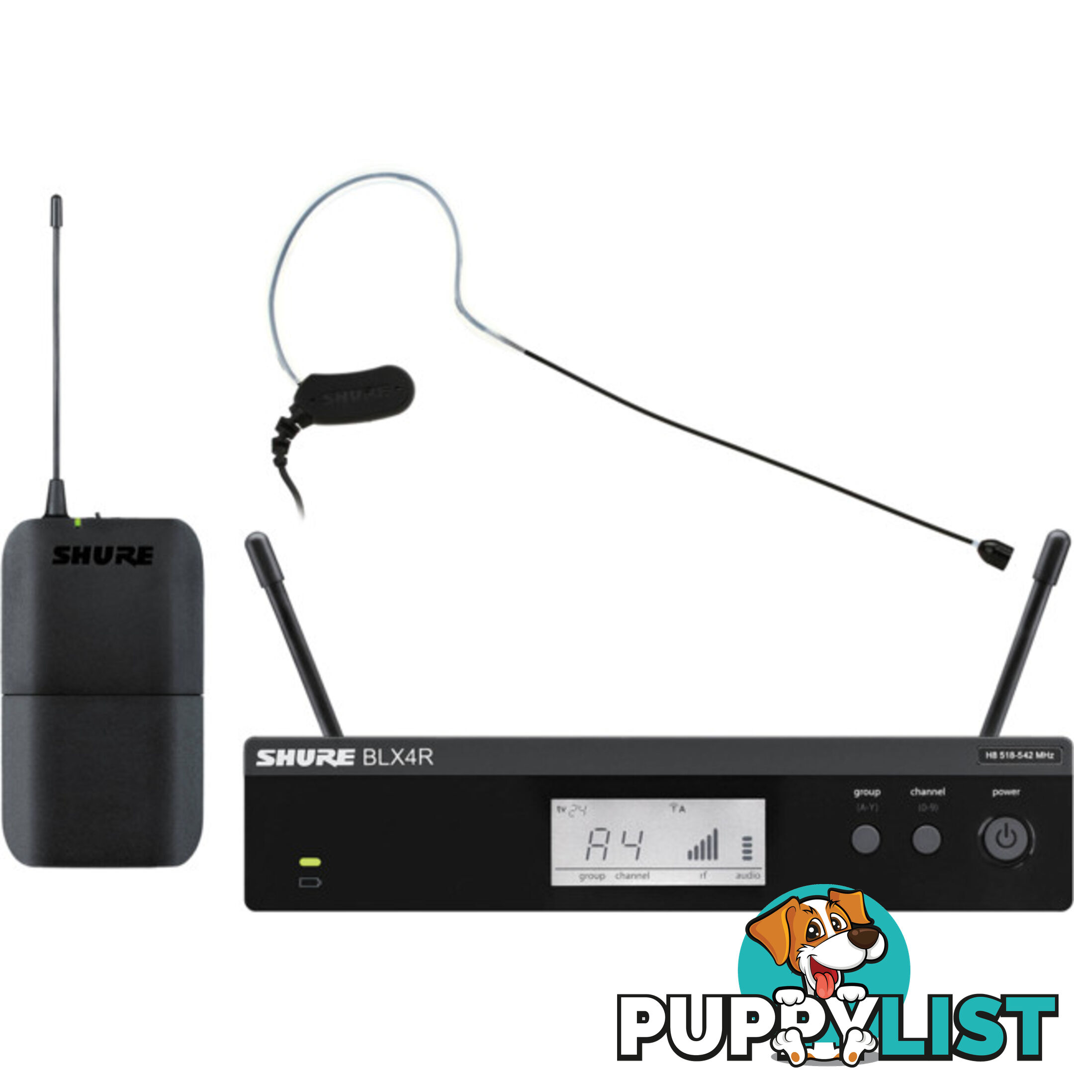 BLX14RM53-M17 WIRELESS 1/2R HEADWORN MIC SYS BLX1 TX, BLX14RX, MX153 MIC