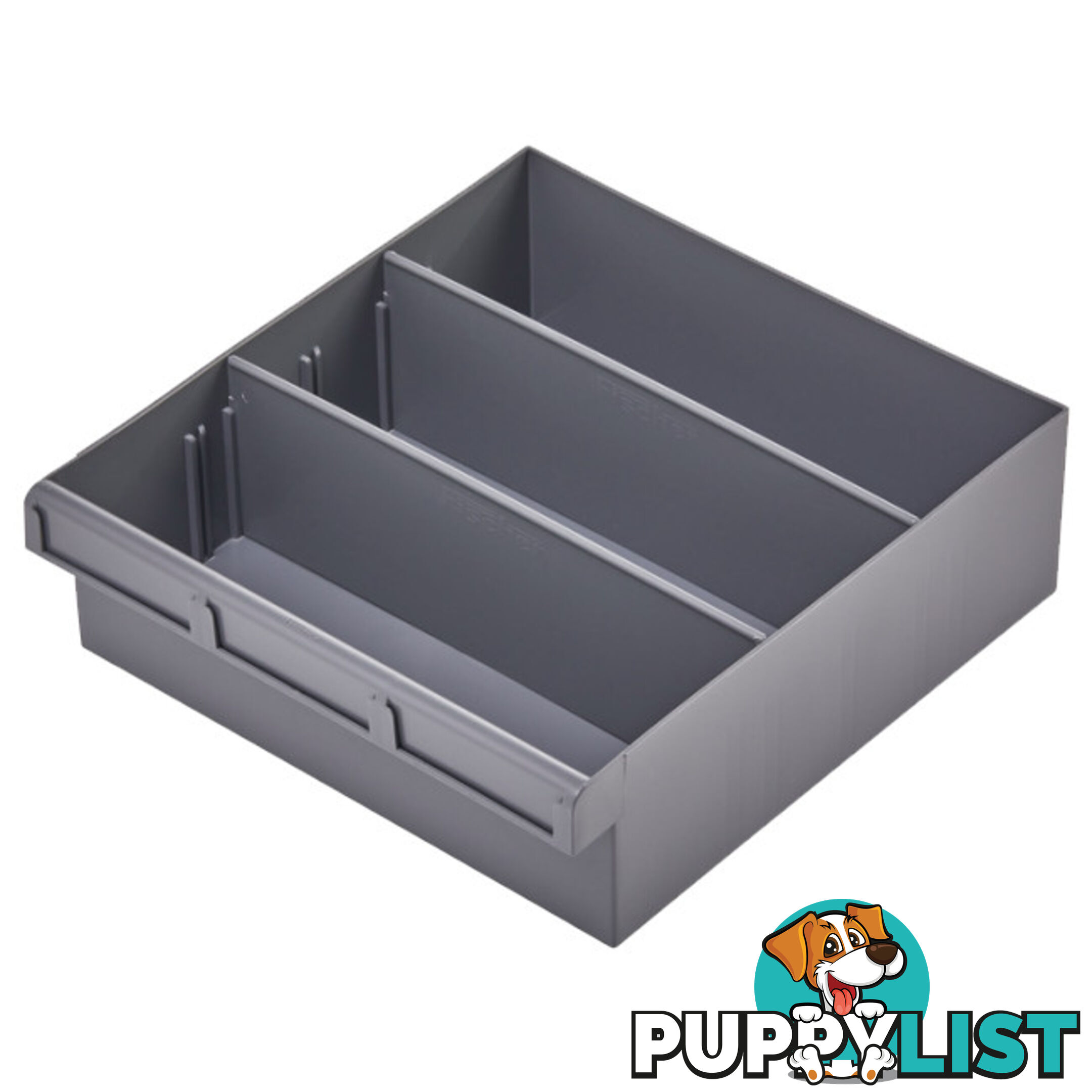 1H230 GREY 300MM SPARE PARTS TRAY 300 W X 300 D X 100MM H