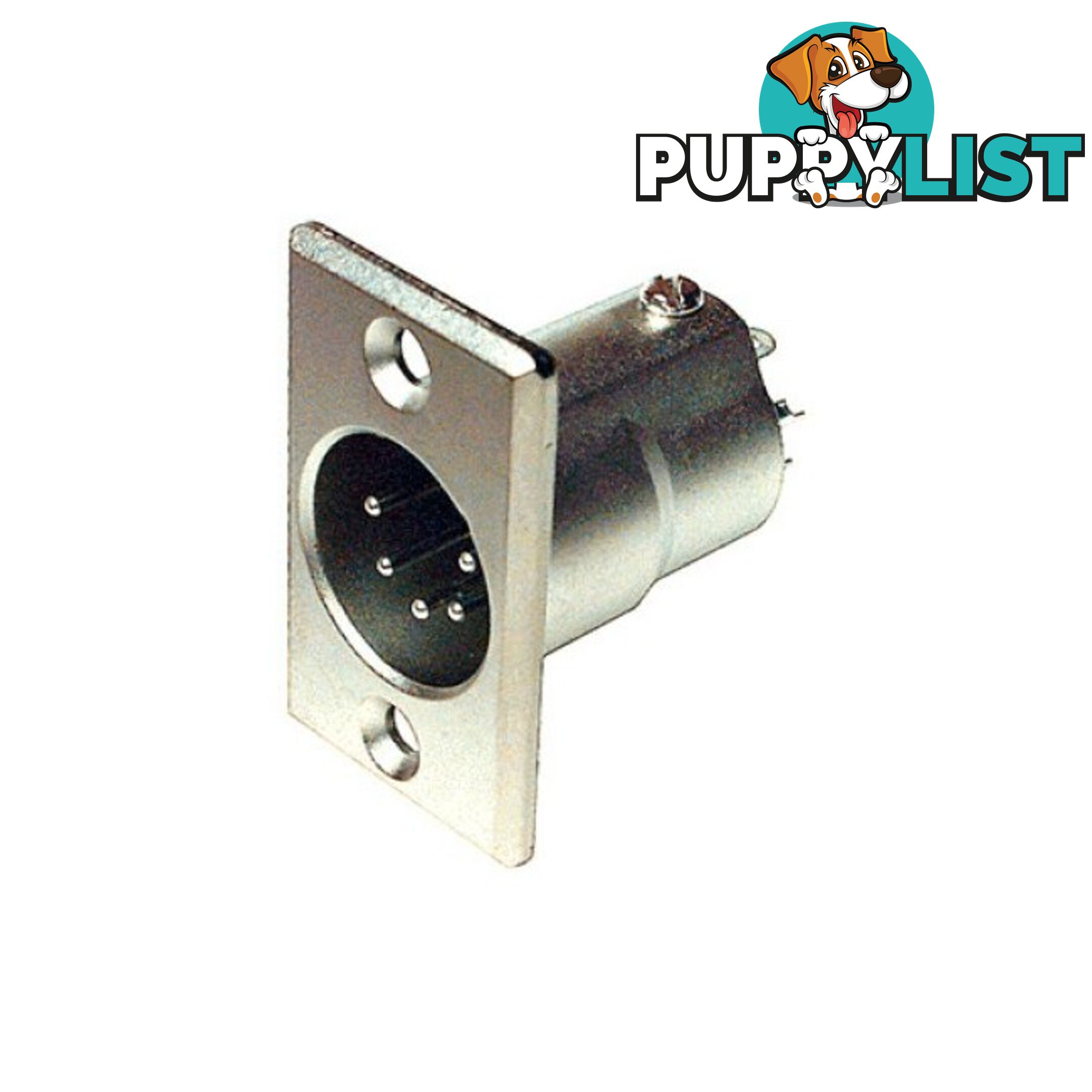 PD5357 5 PIN PANEL XLR PLUG METAL RECTANGULAR