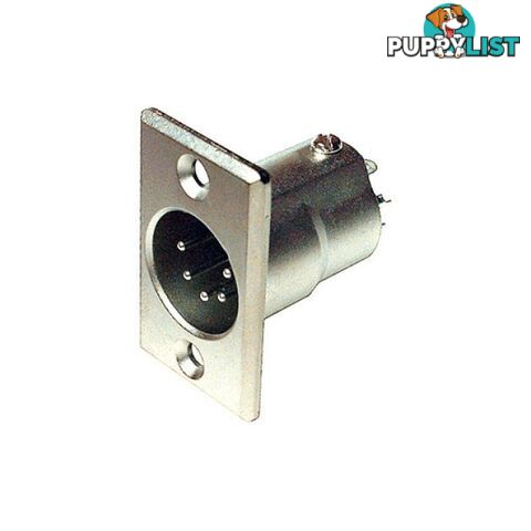 PD5357 5 PIN PANEL XLR PLUG METAL RECTANGULAR