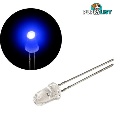 ESBB1000 BLU-LED HIGH INTENSITY 1000MCD 5MM BLUE LED GLOBE