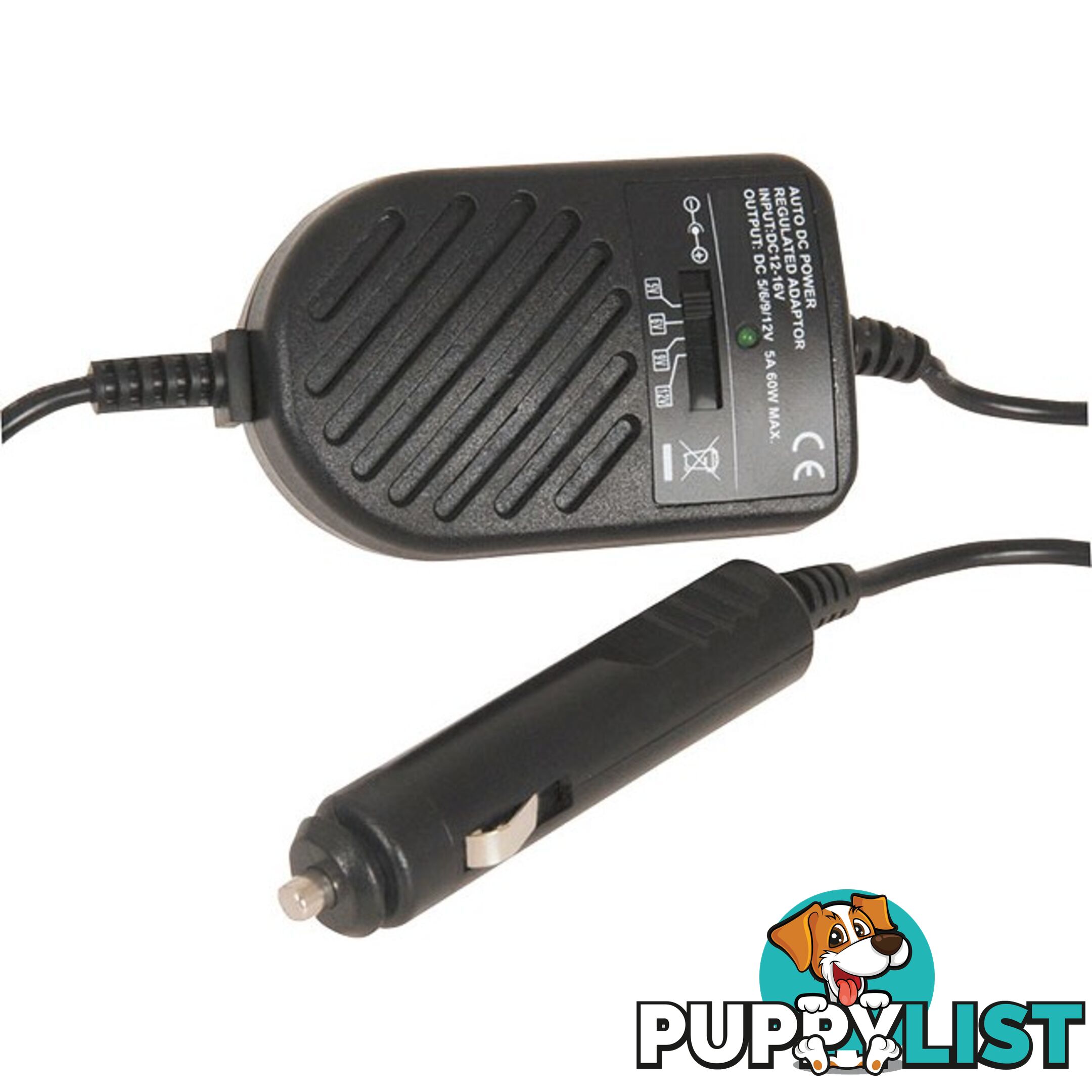 MP3478 REGULATED CAR POWER ADAPTOR 12VDC 5A