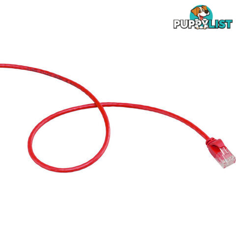 LC6SL0050RD 0.5M SLIM CAT6 PATCH LEAD RED ULTRA THIN