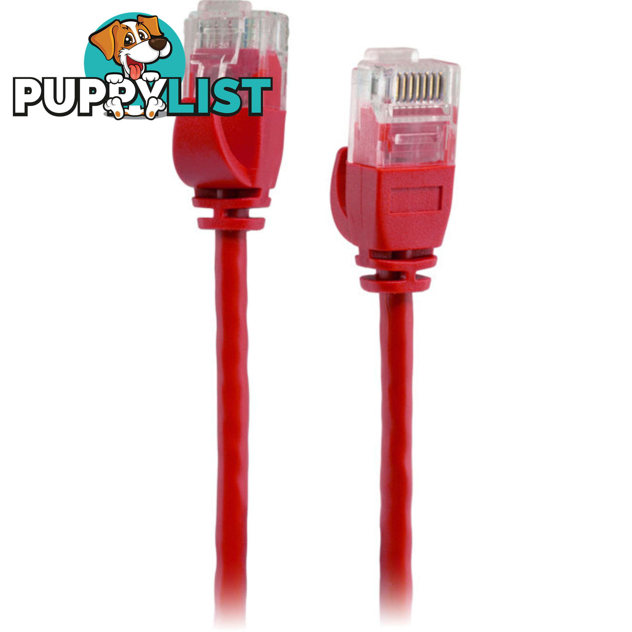 LC6SL0050RD 0.5M SLIM CAT6 PATCH LEAD RED ULTRA THIN