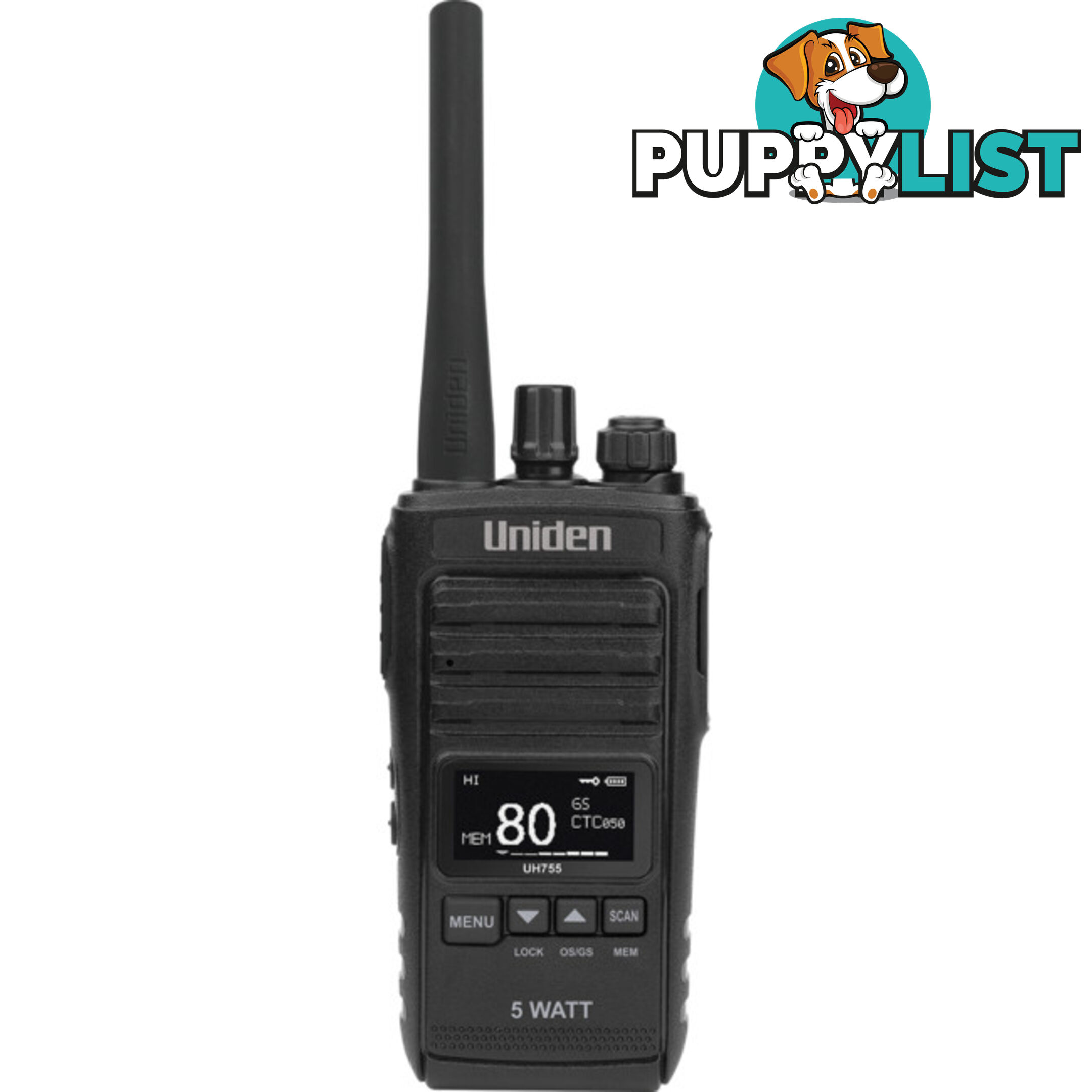 UH755-2DLX 5W UHF DELUX HANDHELD TWIN PK UNIDEN