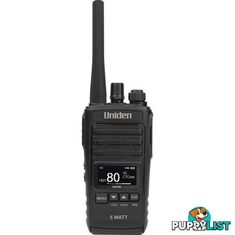 UH755-2DLX 5W UHF DELUX HANDHELD TWIN PK UNIDEN