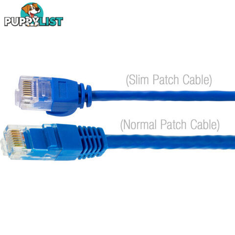 LC6SL0200BL 2M SLIM CAT6 PATCH LEAD BLUE ULTRA THIN