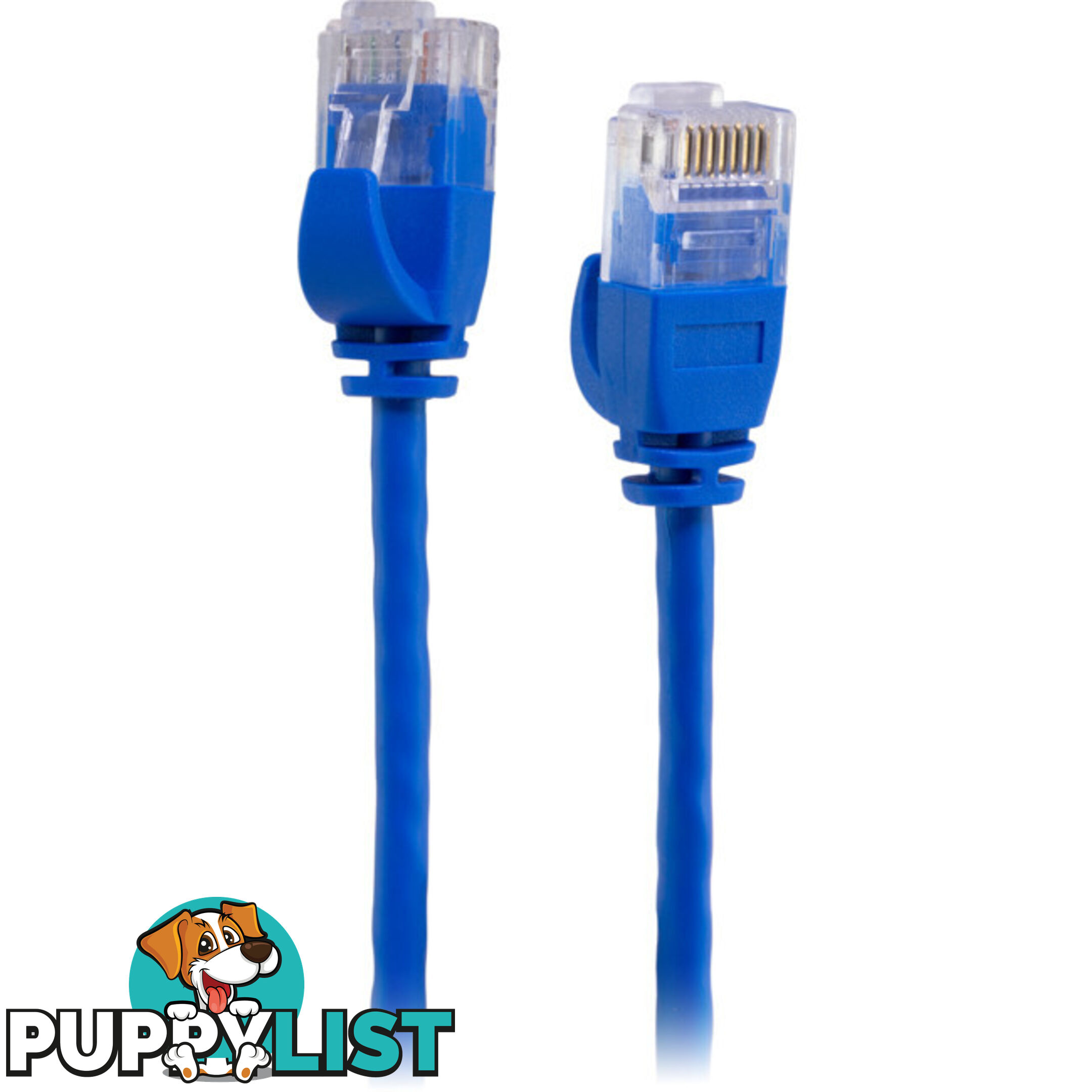 LC6SL0200BL 2M SLIM CAT6 PATCH LEAD BLUE ULTRA THIN