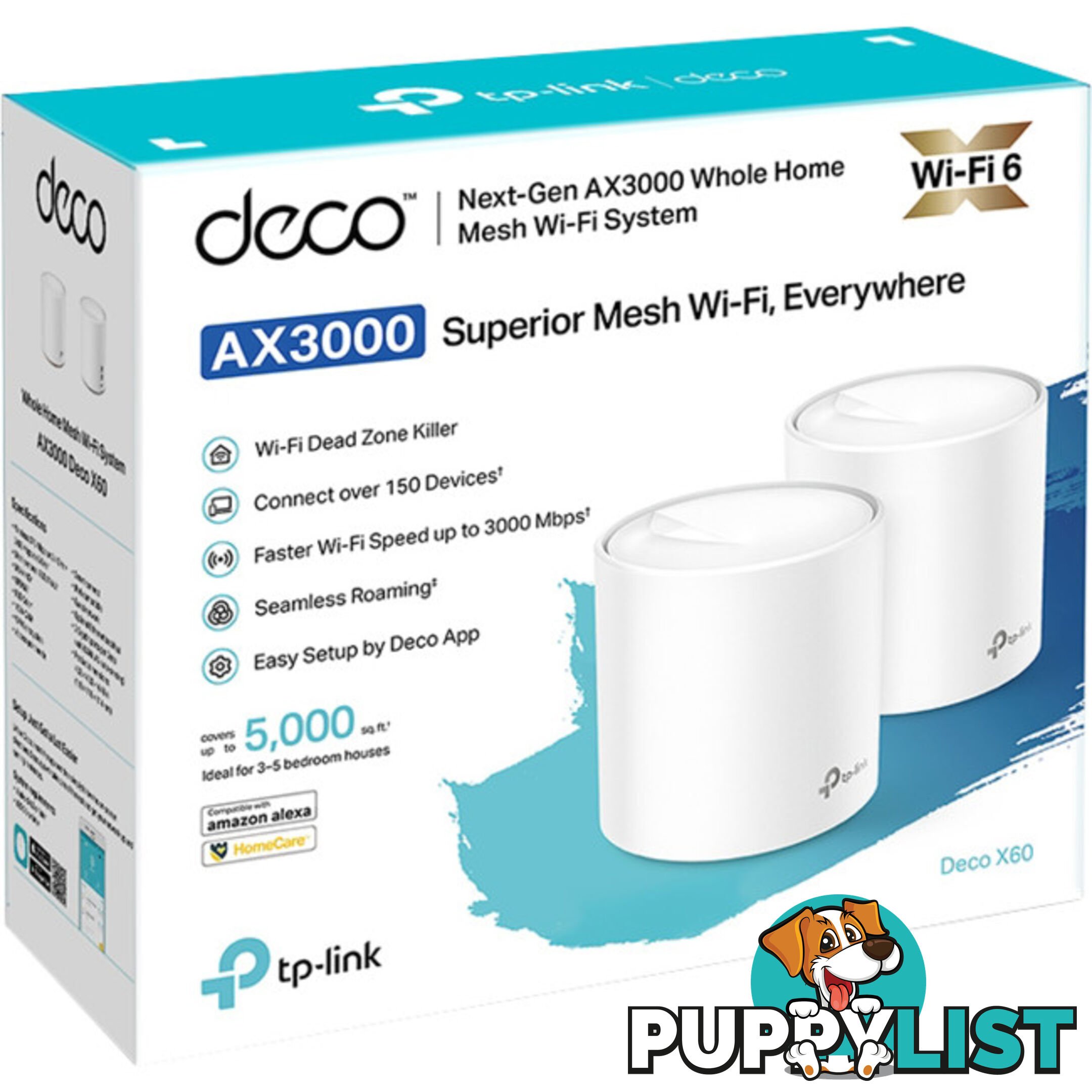 DECOX60-2PK AX3000 WHOLE HOME WIFI6 SYSTEM 2 PACK