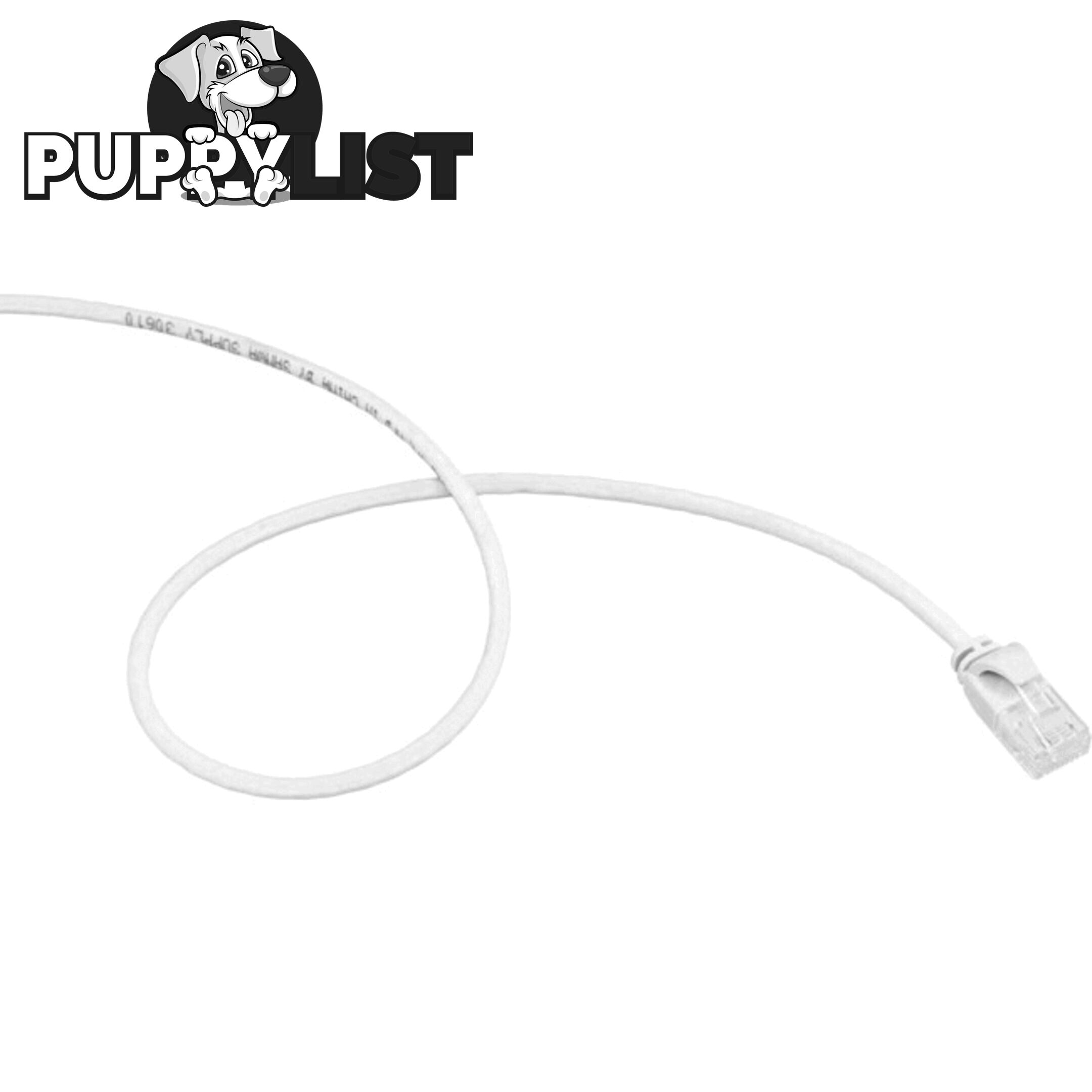 LC6SL0200WH 2M SLIM CAT6 PATCH LEAD WHITE ULTRA THIN