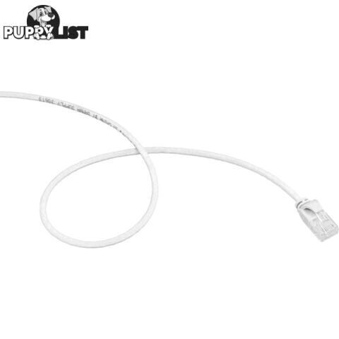 LC6SL0200WH 2M SLIM CAT6 PATCH LEAD WHITE ULTRA THIN