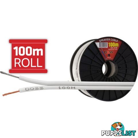 2X41-.16-100M MEDIUM DUTY SPEAKER CABLE 100M - PER 100M REEL ROLL DOSS