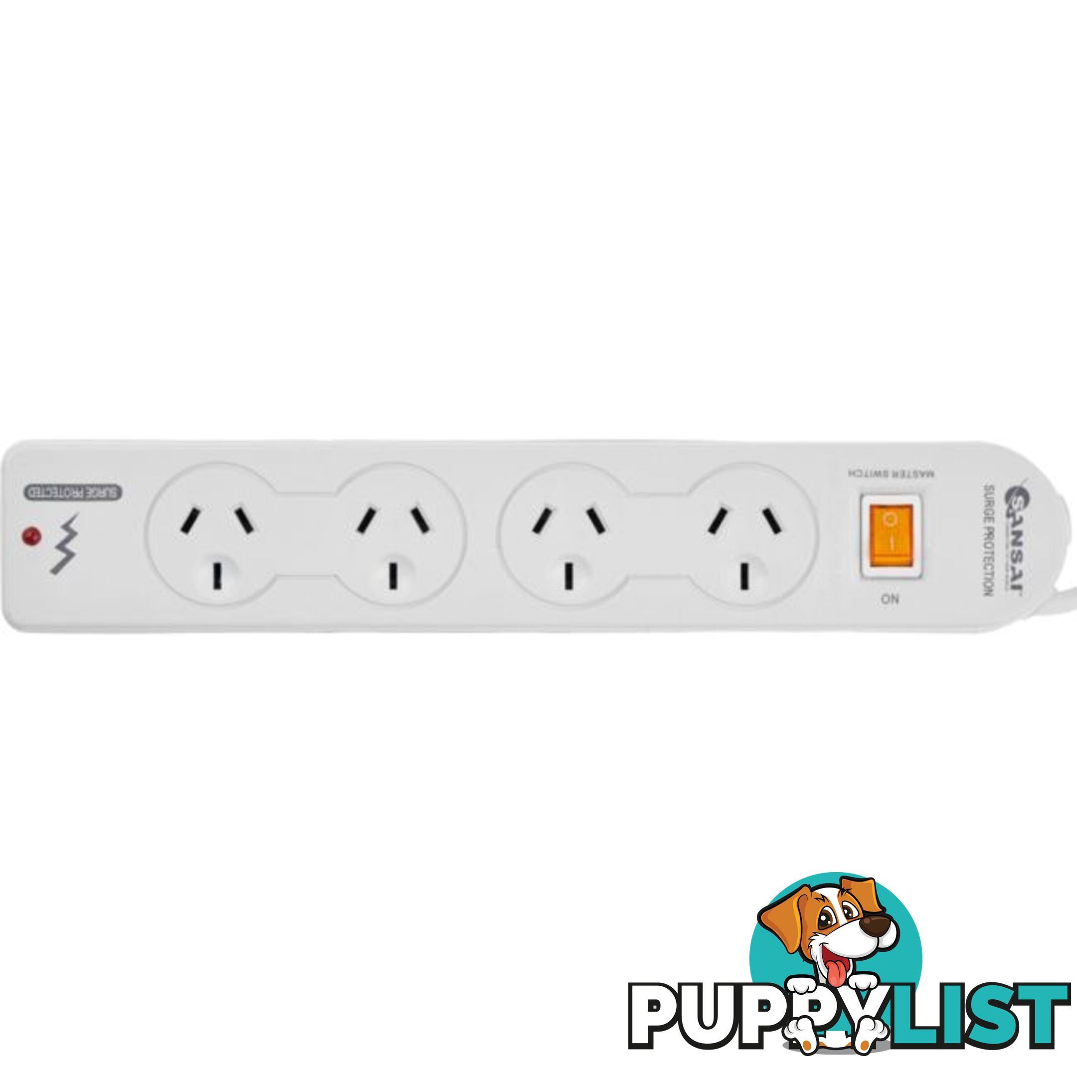 PAD014SP 4 WAY SURGE PROTECTOR MASTER SWITCH OVERLOAD