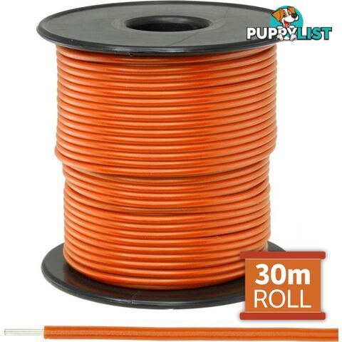 7-.25OR-30M 30M ORANGE HOOKUP WIRE/CABLE SOLD AS A ROLL OF 30M