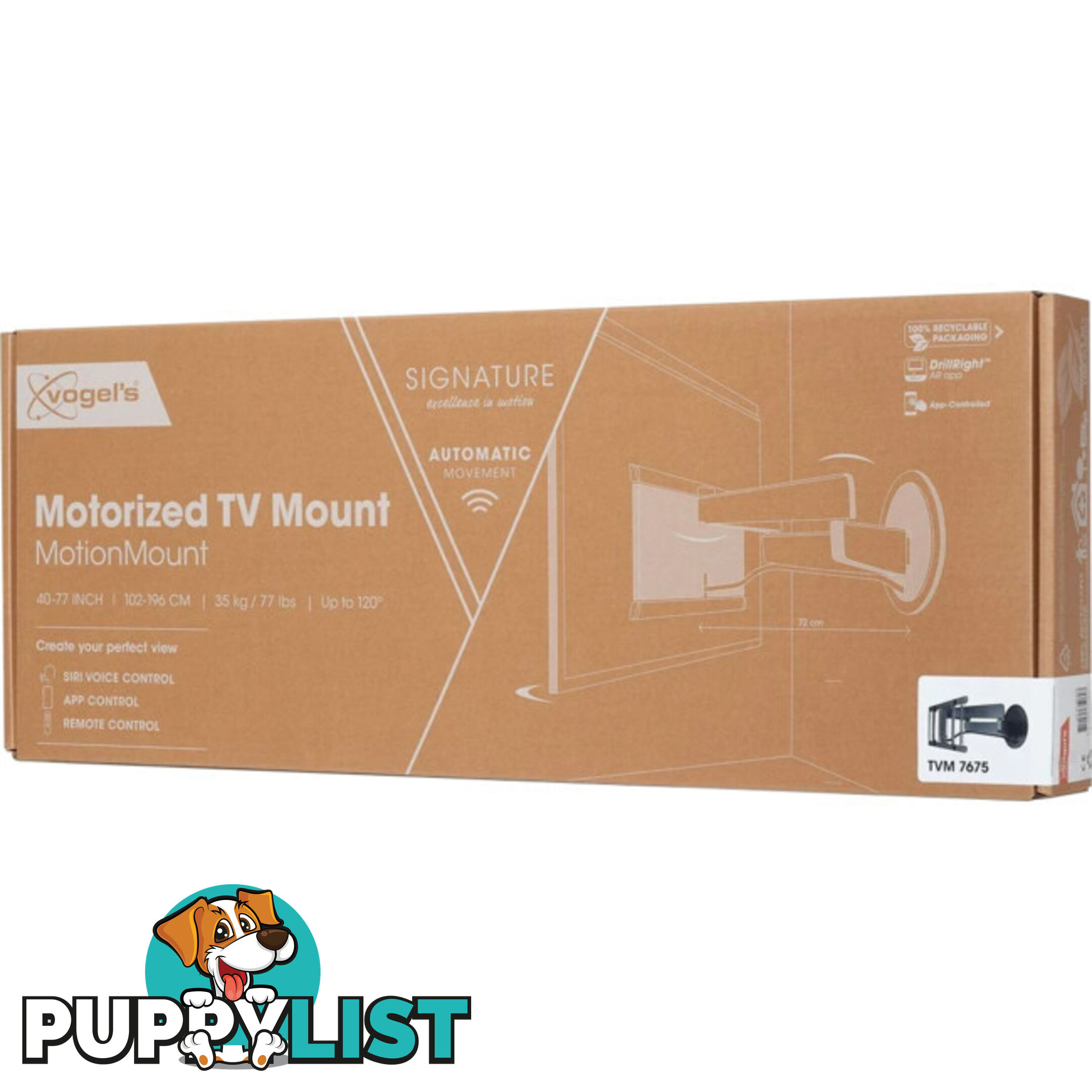 TVM7675PRO SIGNATURE SERIES 40"-77" 35KG MOTORISED WALL MOUNT HOME AUTOMATION CONNECTIVITY