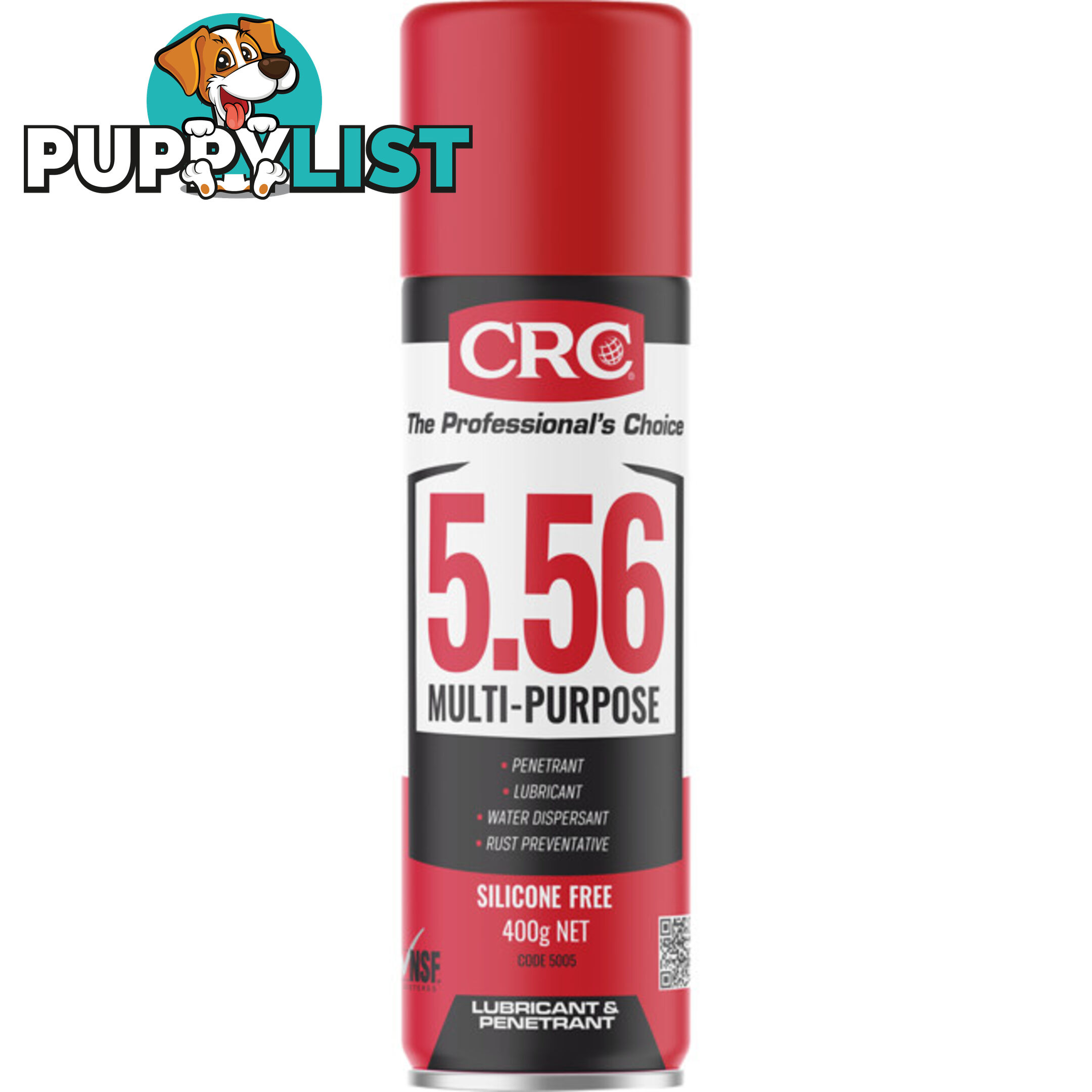 5005CRC 400G 5-56 LUBRICANT & CLEANER LUBRICATES CLEANS REMOVES RUST