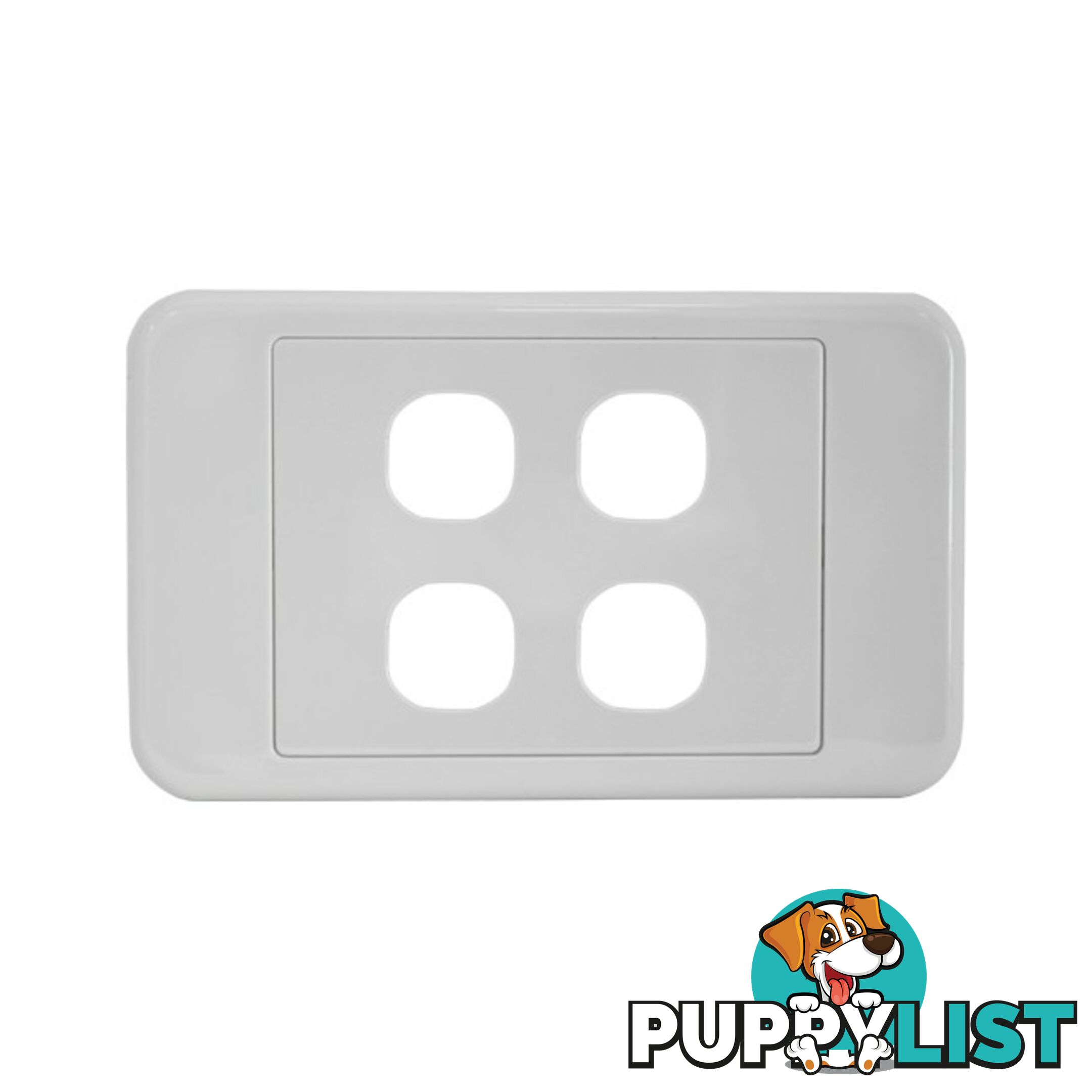 PK4586 4 GANG WALL PLATE SUITS CLIPSAL 2000