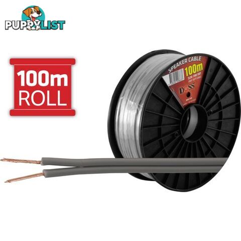 2X30-.14-100M LIGHT DUTY SPEAKER CABLE 100M - PER 100M REEL ROLL DOSS