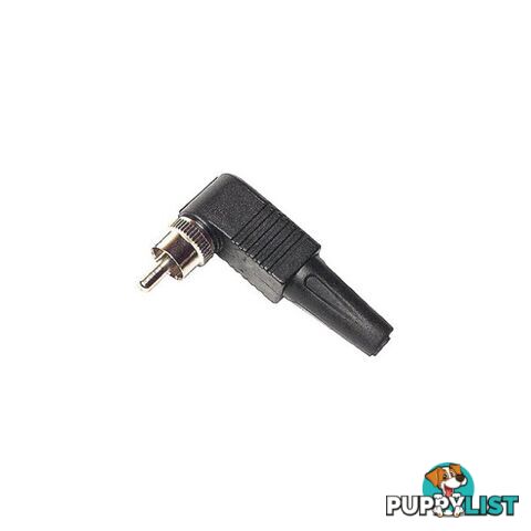 PD2932 PLASTIC RCA RIGHT ANGLE PLUG BLACK