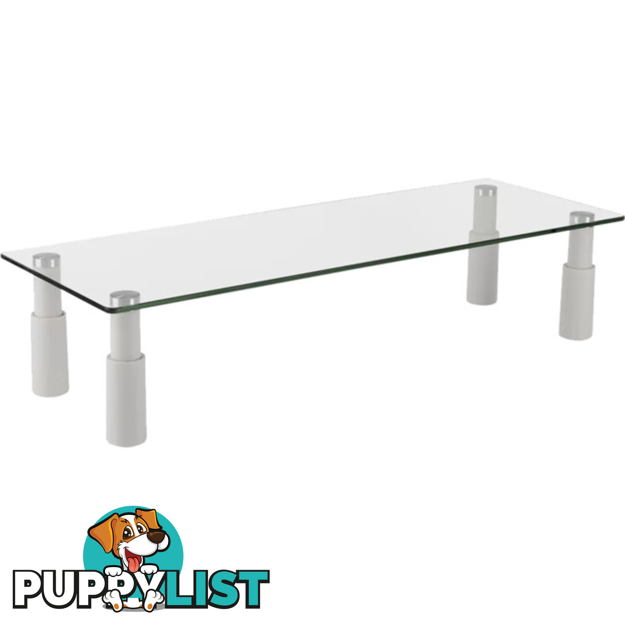 ESS101 GLASS MONITOR DESK RISER RECTANGULAR