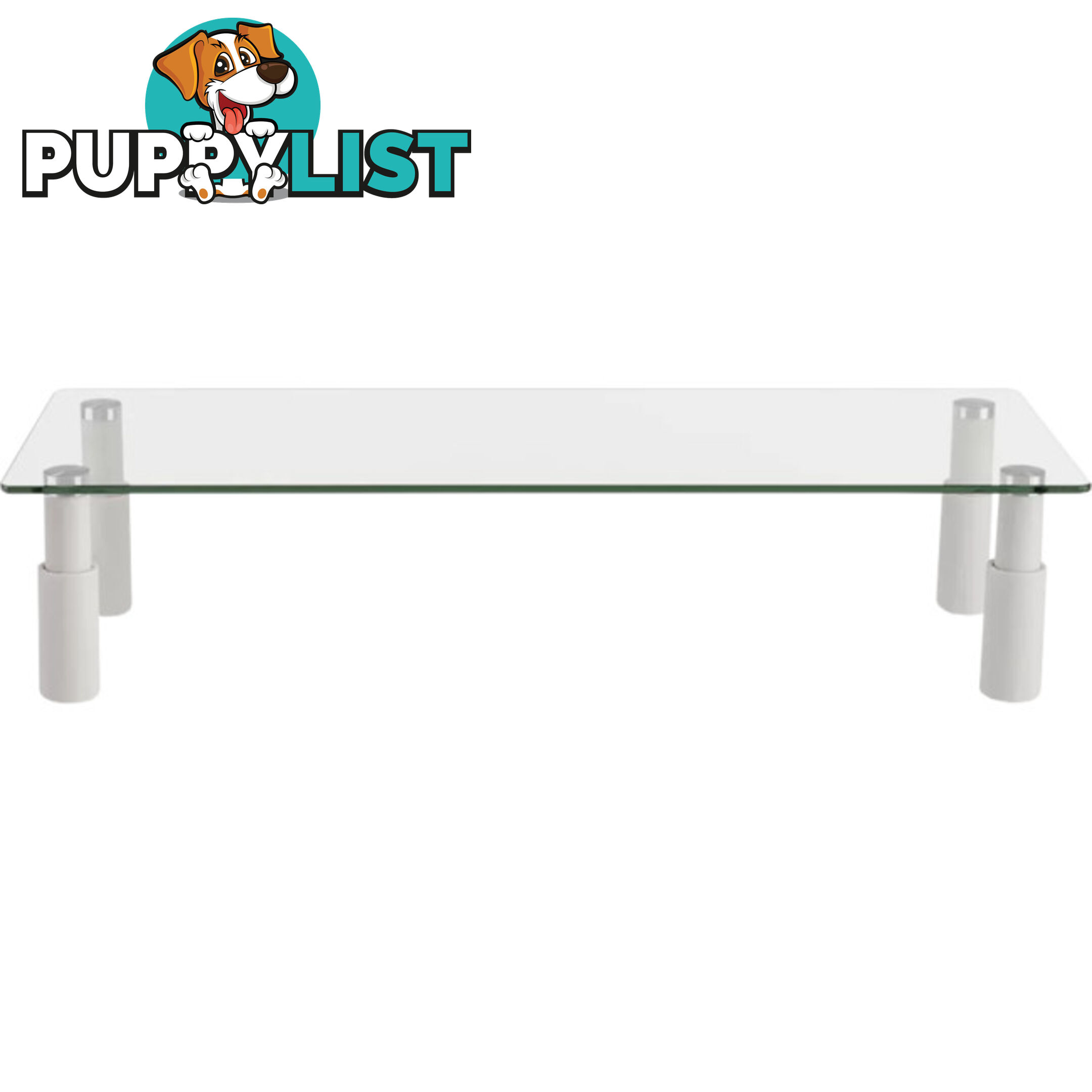 ESS101 GLASS MONITOR DESK RISER RECTANGULAR