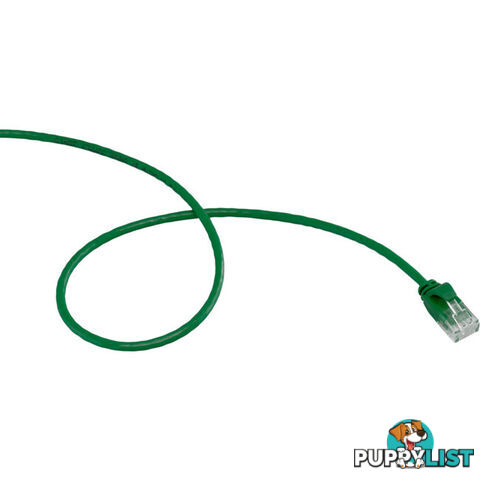 LC6SL0100GR 1M SLIM CAT6 PATCH LEAD GREEN ULTRA THIN