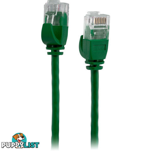 LC6SL0100GR 1M SLIM CAT6 PATCH LEAD GREEN ULTRA THIN