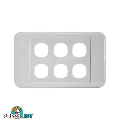 PK4588 6 GANG WALL PLATE SUITS CLIPSAL 2000