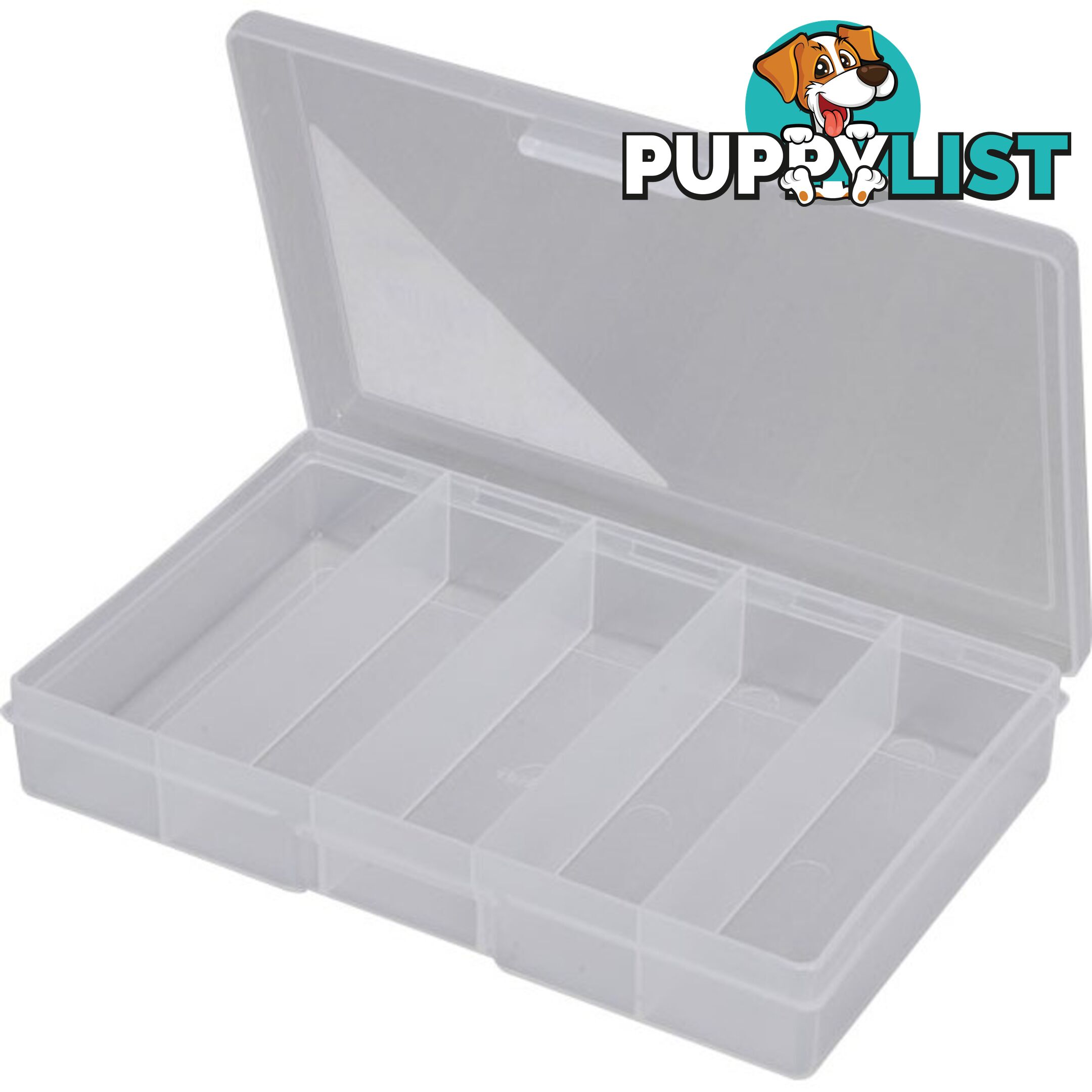 1H030 5 COMPARTMENT STORAGE BOX SMALL PLASTIC CASE