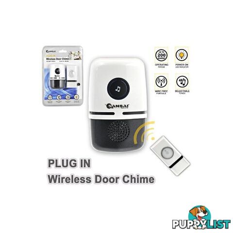 DB299 PLUG IN WIRELESS DOOR CHIME 150 METERS 48 TUNES